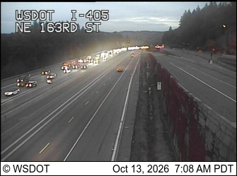 I-405 at MP 22.8: NE 163rd St