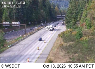 I-90 at MP 25.66: Eastbound at SR 18