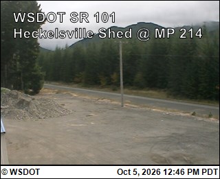 US 101 at MP 214.7: Heckelsville Shed