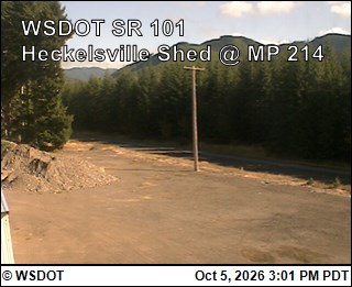 US 101 at MP 214.7: Heckelsville Shed
