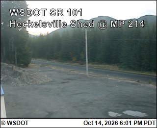 US 101 at MP 214.7: Heckelsville Shed