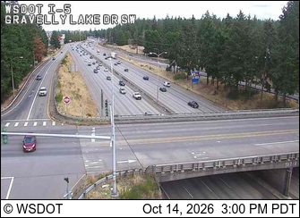 I-5 at MP 124.6: Gravelly Lk Dr