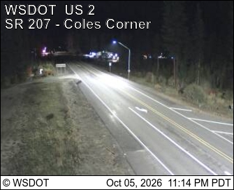 US 2 at MP 84.5: SR 207 Coles Corner looking West