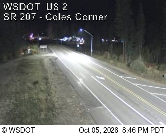 US 2 at MP 84.5: SR 207 Coles Corner looking West