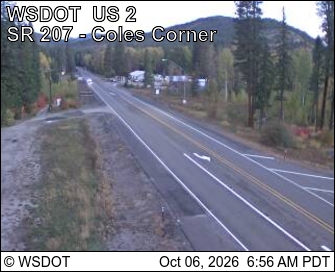US 2 at MP 84.5: SR 207 Coles Corner looking West