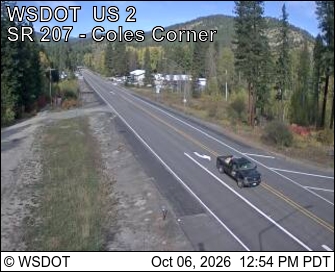 US 2 at MP 84.5: SR 207 Coles Corner looking West