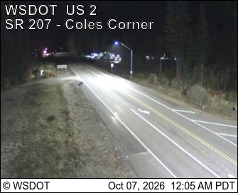 US 2 at MP 84.5: SR 207 Coles Corner looking West