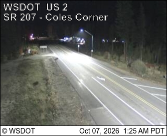 US 2 at MP 84.5: SR 207 Coles Corner looking West
