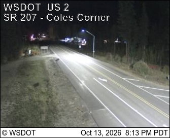 US 2 at MP 84.5: SR 207 Coles Corner looking West