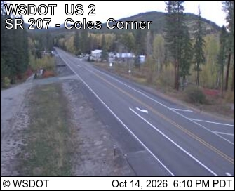 US 2 at MP 84.5: SR 207 Coles Corner looking West