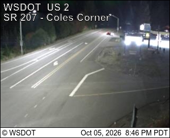 US 2 at MP 84.5: SR 207 Coles Corner looking East