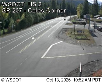 US 2 at MP 84.5: SR 207 Coles Corner looking East