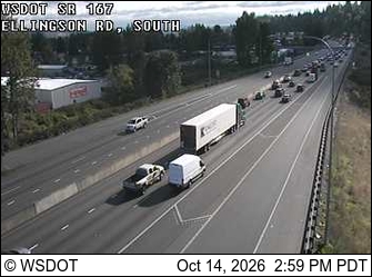 SR 167 at MP 12.1: Ellingson Rd, S