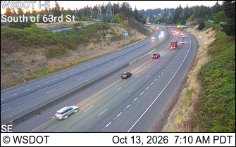 I-5 at MP 3.6: S of 63rd St