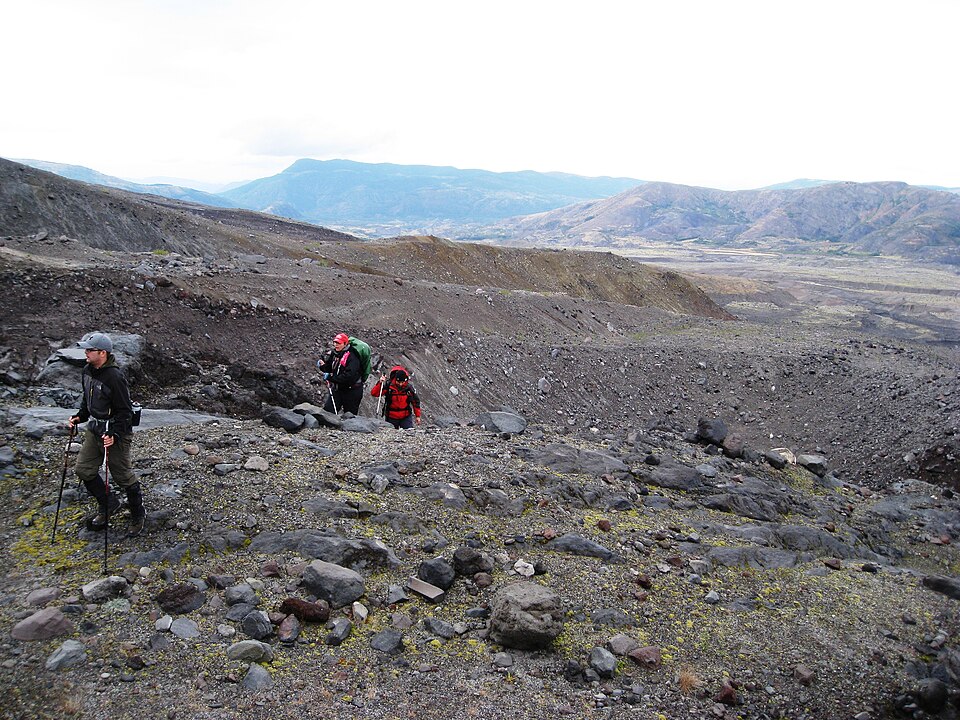 This was a great hike into the crater of Mount St Helens , guided by Mount St. H