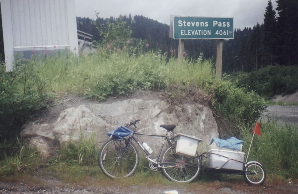 1995 was only year I toured with a Bob Trailer. Steven's Pass is okay, but a bit