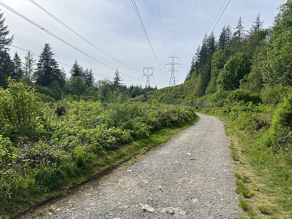 Near the parking lot of Wallace Falls State Park is an open space that follows a